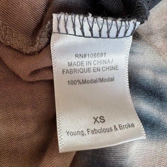 YFB young fabulous & broke tie dye draped tank top Size XS small NWOT - Picture 7 of 8